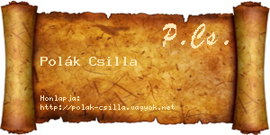 Polák Csilla névjegykártya